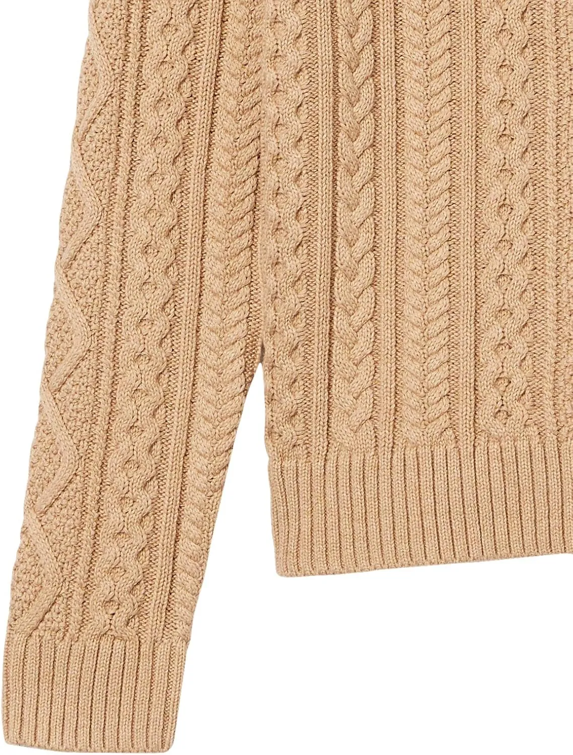 Amazon Essentials Men's Long-Sleeve 100% Cotton Fisherman Cable Crewneck Sweater