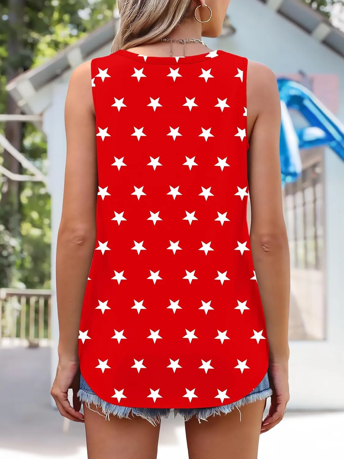 American Flag Tank Tops Women V Neck Patriotic Star Striped Shirt 4th of July Sequin Vest USA Girls Tee