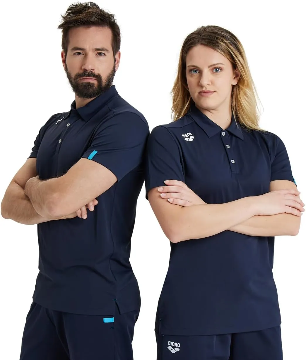 ARENA Unisex Team Solid Polo Shirt Short Sleeve Quick Dry Active Tee Regular Fit Athletic Top Gym Exercise Training