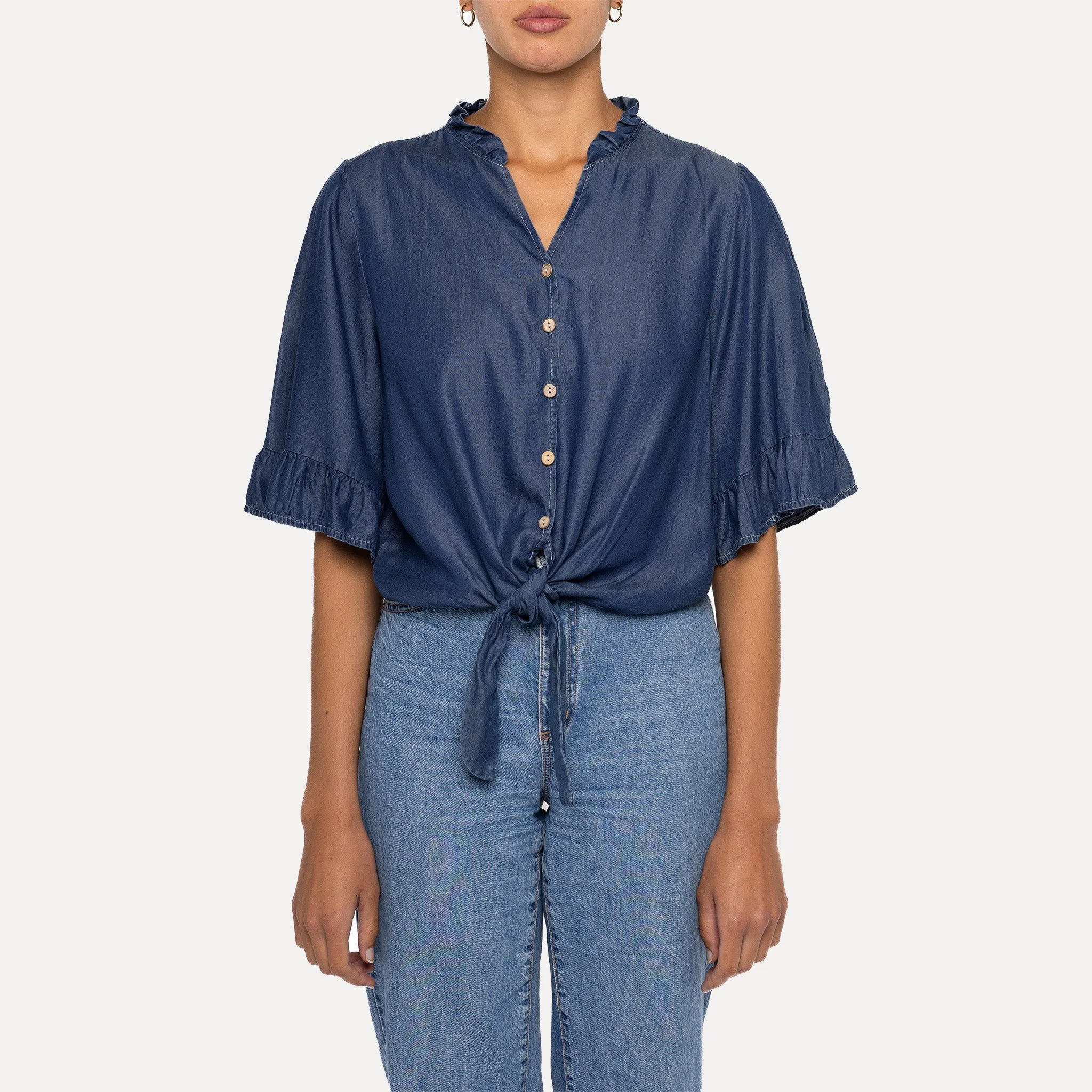 Astrid  Daytrip Tie Top  Dark Wash