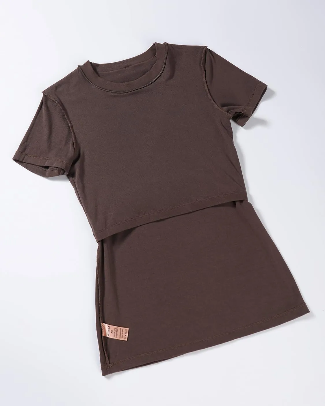 AUROLA Everyday Fitted T-Shirt for Women,Crew Neck Basic Short Sleeves T ShirtCrop Tops Modal Slim Fit Tee