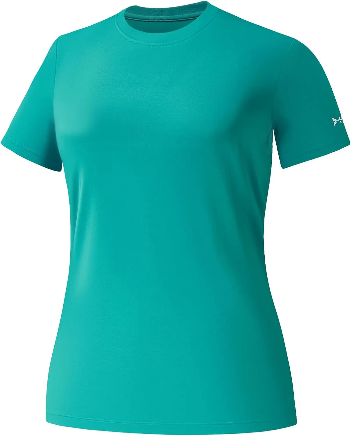BASSDASH Womens UPF 50  Crew Neck Short Sleeve T-Shirt Cooling Performance Sun Protection Tee for Fishing Hiking Casual