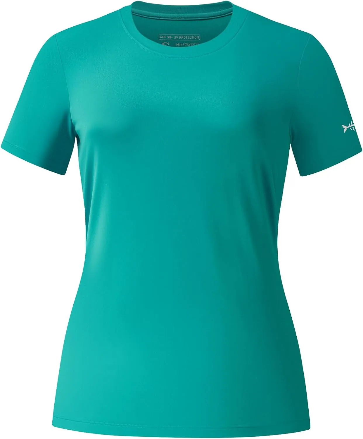 BASSDASH Womens UPF 50  Crew Neck Short Sleeve T-Shirt Cooling Performance Sun Protection Tee for Fishing Hiking Casual
