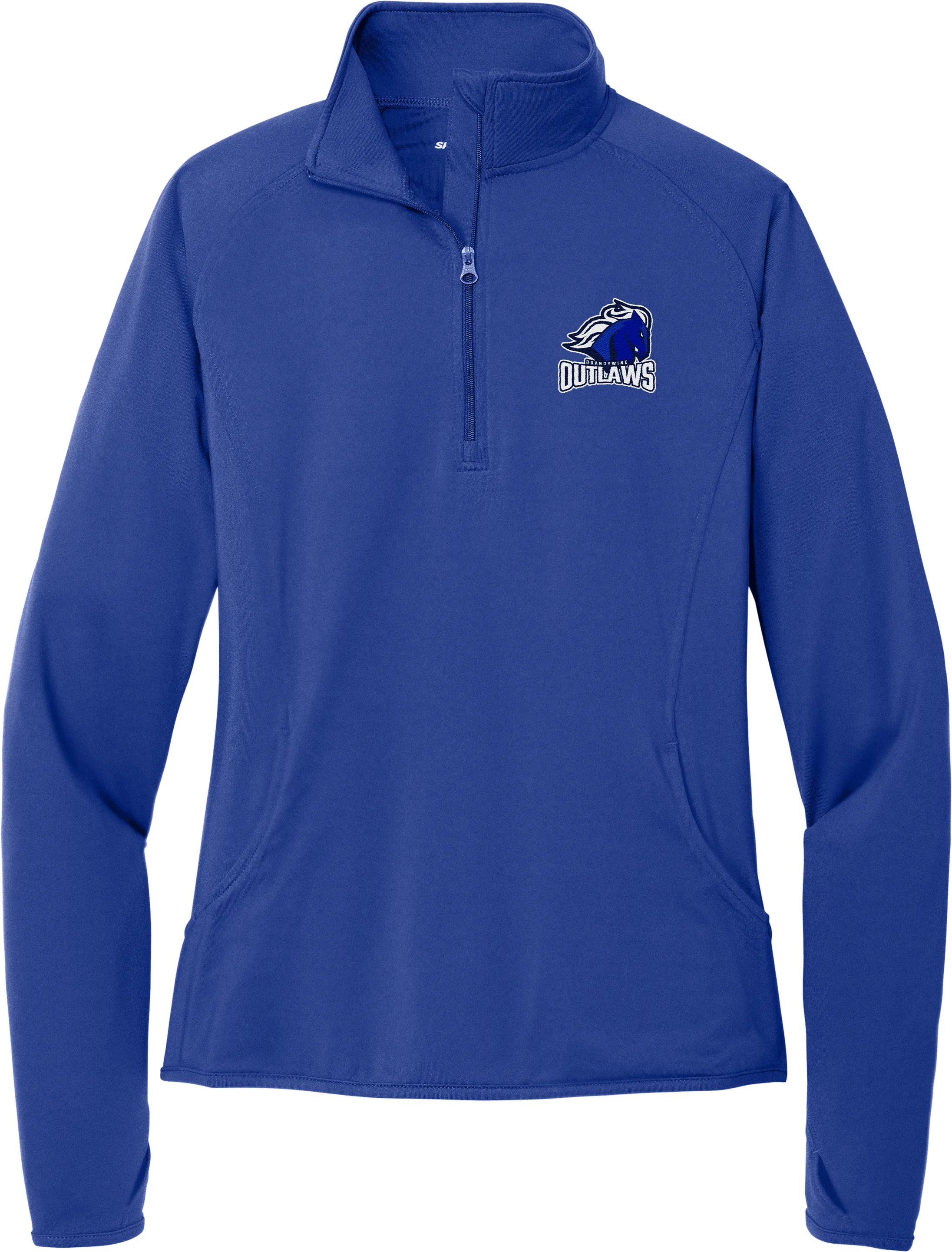 Brandywine Outlaws Ladies Sport-Wick Stretch 1/4-Zip Pullover