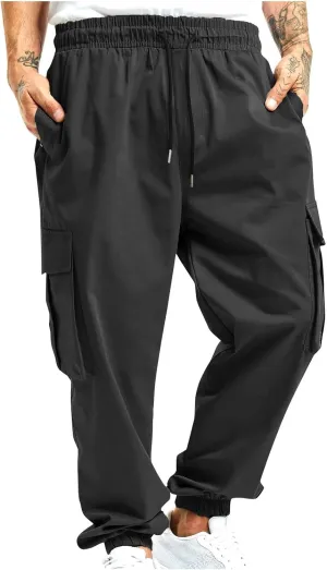 Cargo Pants for Men Slim Fit Mens Hiking Pants Casual Lightweight Joggers Work Pants Multi-Pocket Military Pants