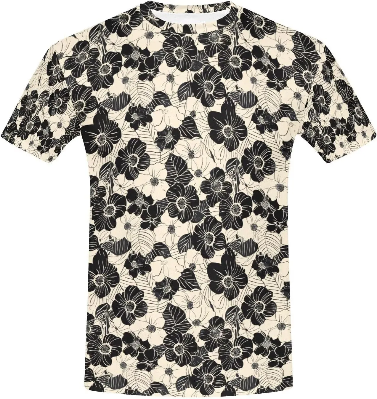 Crew Neck T-Shirts for Men Novelty Short Sleeve Casual Summer Tee Shirt for Gym Basketball Athletic Size S-3XL
