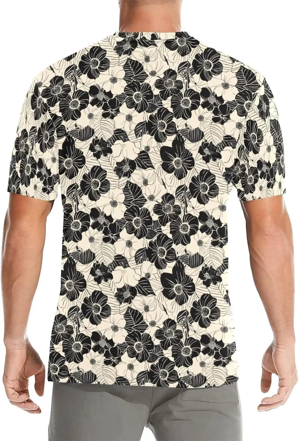 Crew Neck T-Shirts for Men Novelty Short Sleeve Casual Summer Tee Shirt for Gym Basketball Athletic Size S-3XL