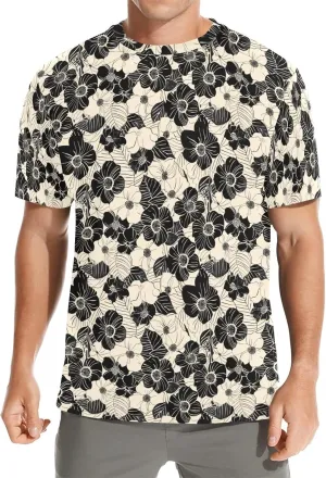 Crew Neck T-Shirts for Men Novelty Short Sleeve Casual Summer Tee Shirt for Gym Basketball Athletic Size S-3XL