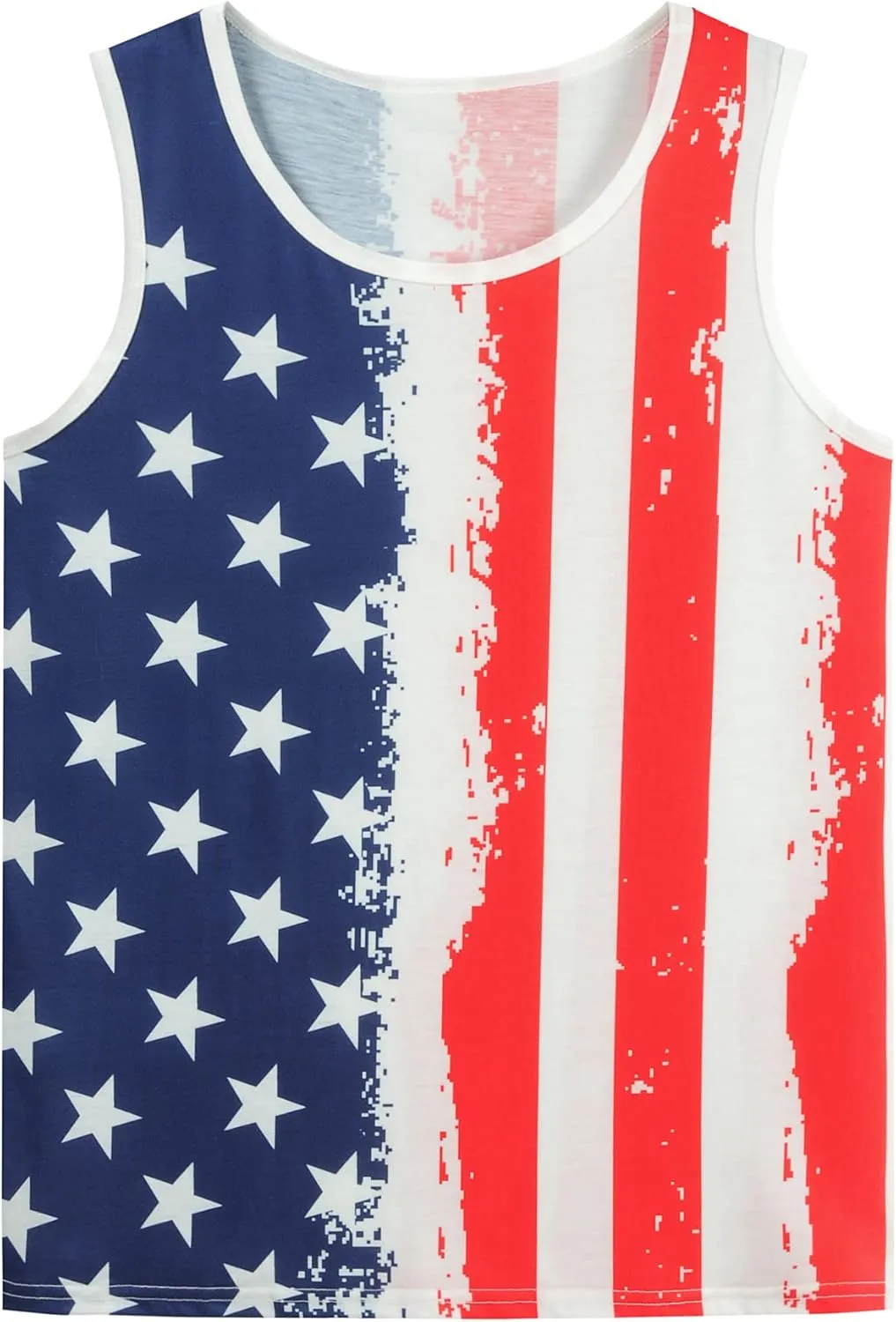 DDSOL Men 4th of July Tank Top American Flag USA Shirt Sleeveless Fourth Memorial Independence Day Patriotic Tee Clothes