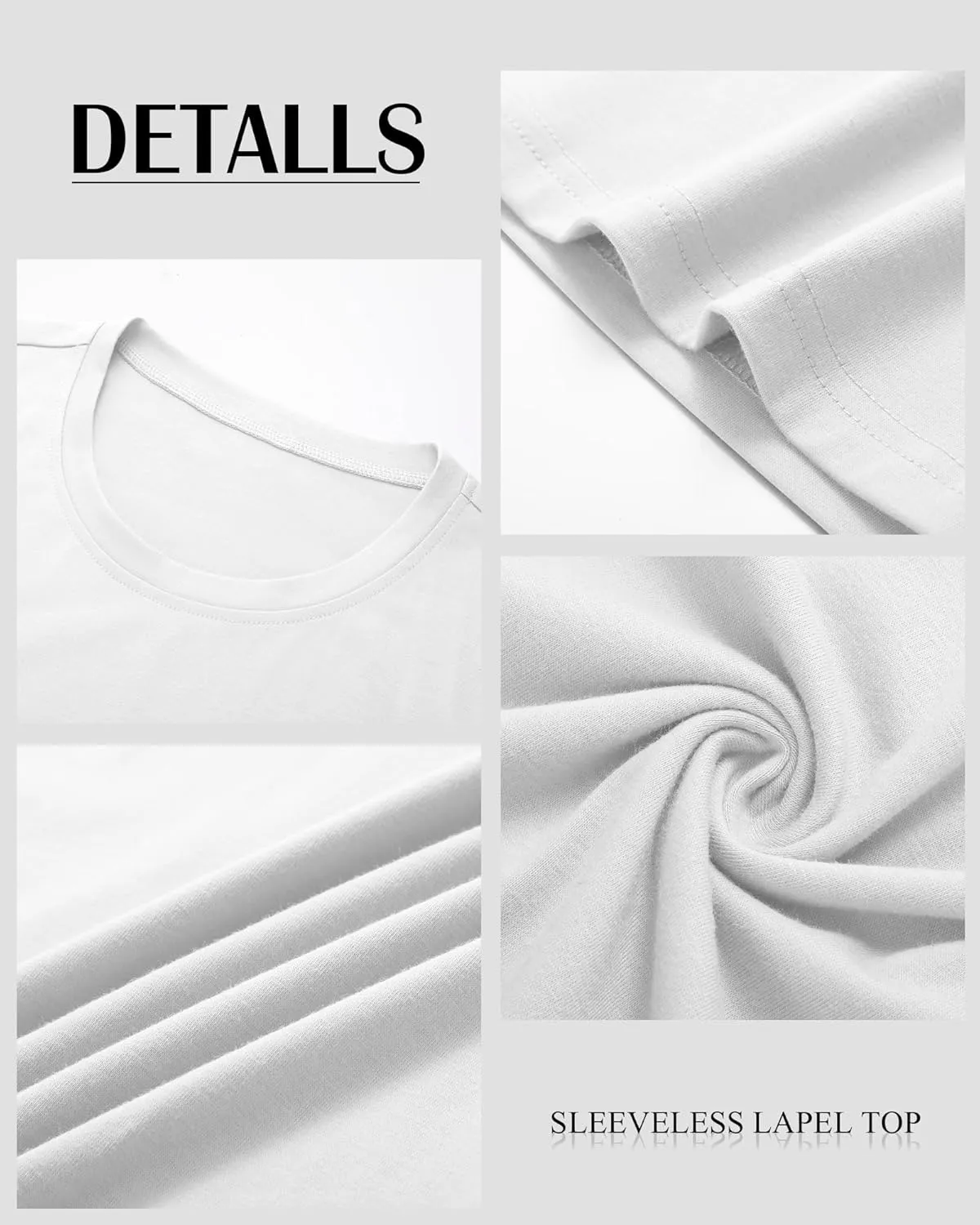 Ficerd 3 Pack Men's Big Tall Tank Tops, Cotton Moisture Wicking Muscle Shirts Sleeveless Solid Color Basic Tee Shirts