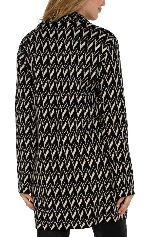 *FINAL SALE* Liverpool Art Deco Chevron Coatigan