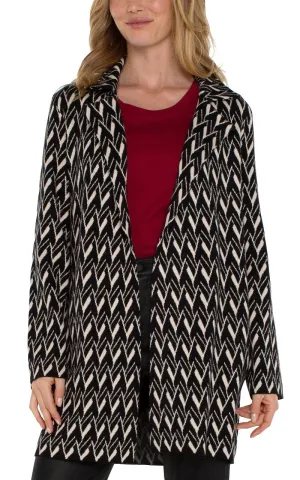 *FINAL SALE* Liverpool Art Deco Chevron Coatigan