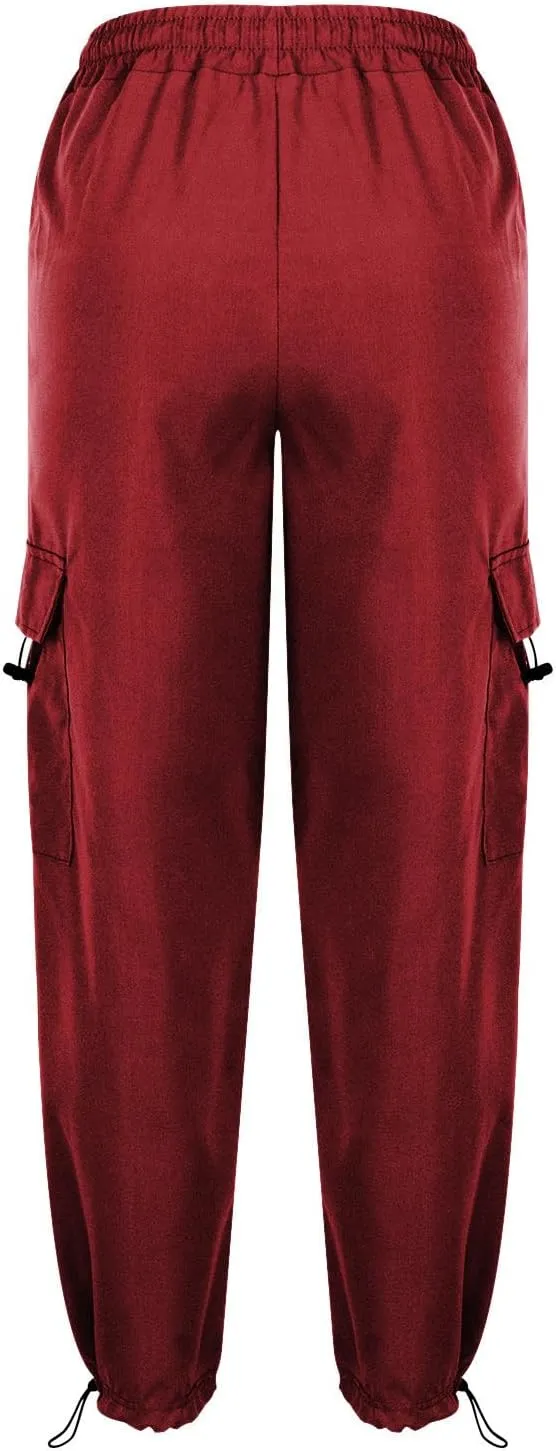 Firzero Cargo Pants for Women Wide Leg Parachute Sweatpants High Waisted Flowy Baggy Trousers 2024 Summer Trendy Y2k Pants