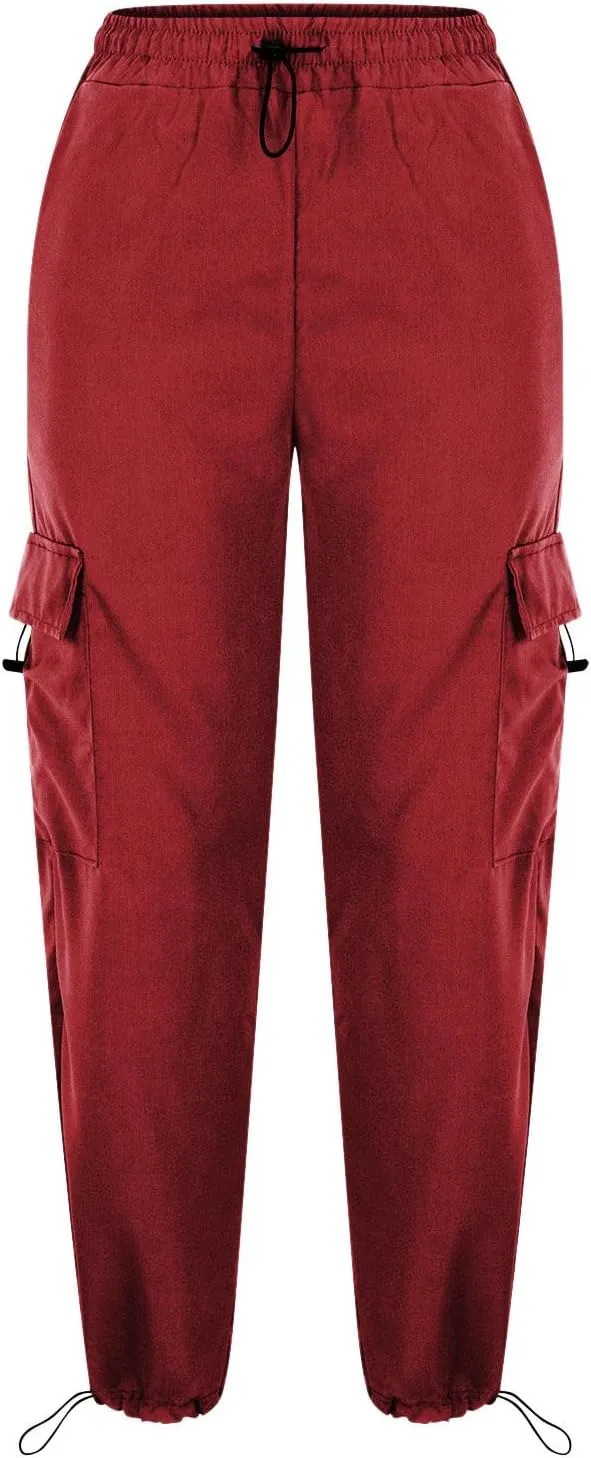 Firzero Cargo Pants for Women Wide Leg Parachute Sweatpants High Waisted Flowy Baggy Trousers 2024 Summer Trendy Y2k Pants