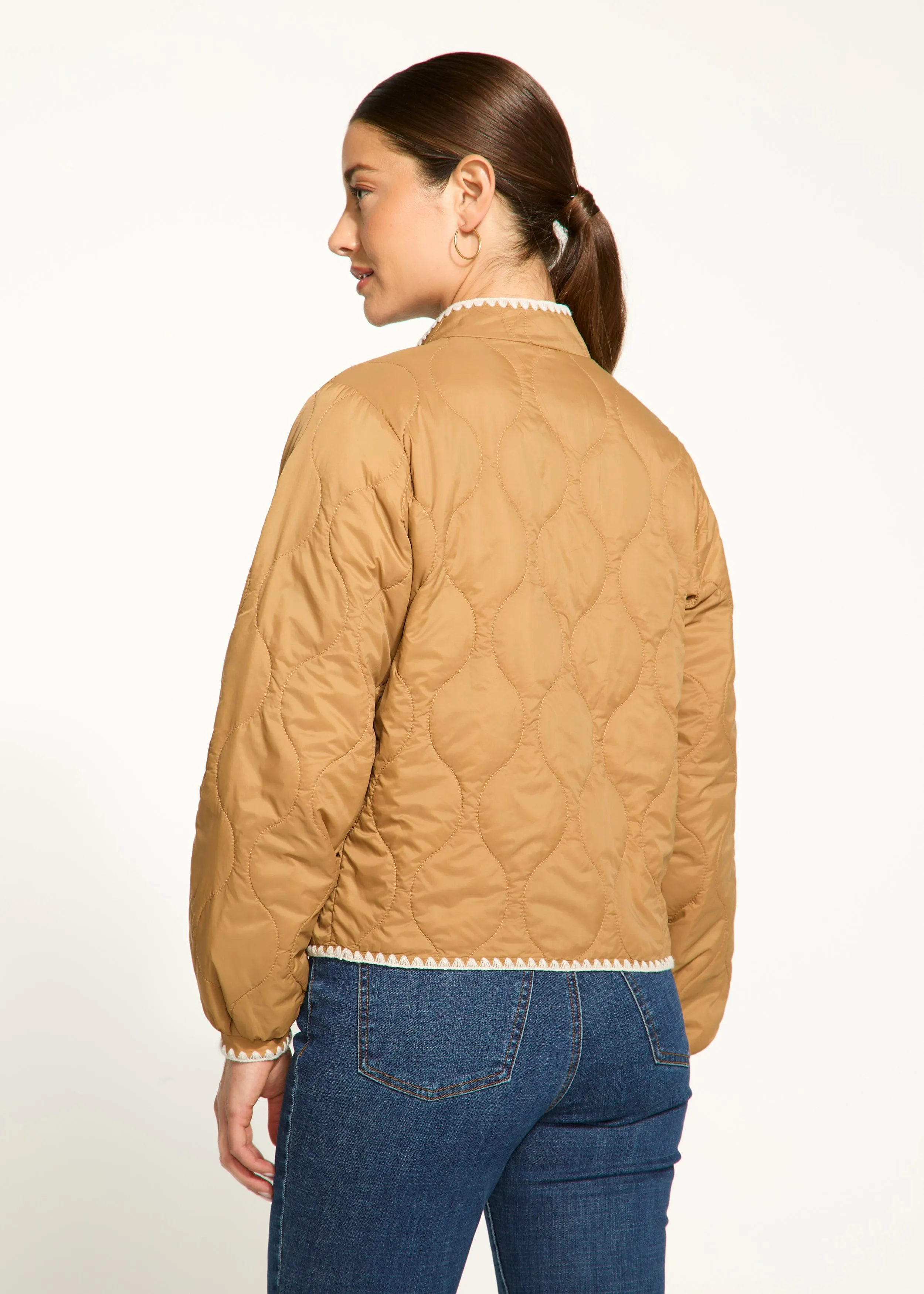 French Dressing Jeans Reversible Light Weight Puffer With Contrast Stitching - 1775760