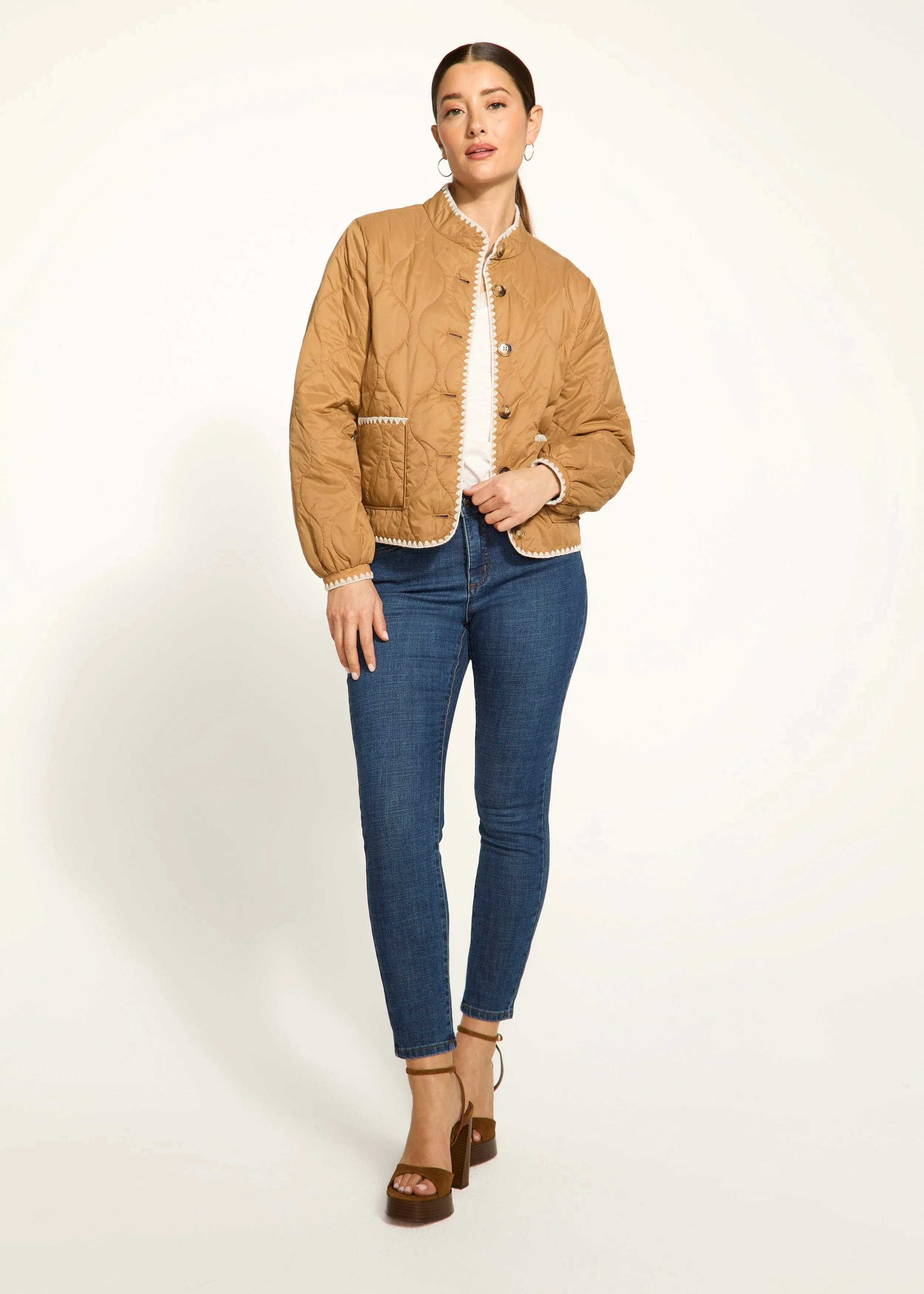 French Dressing Jeans Reversible Light Weight Puffer With Contrast Stitching - 1775760