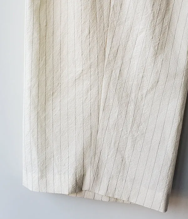 FUMIKA_UCHIDA/STRIPES SUSPENDER SIDE FRONT OVER SLACKS(IVORY)