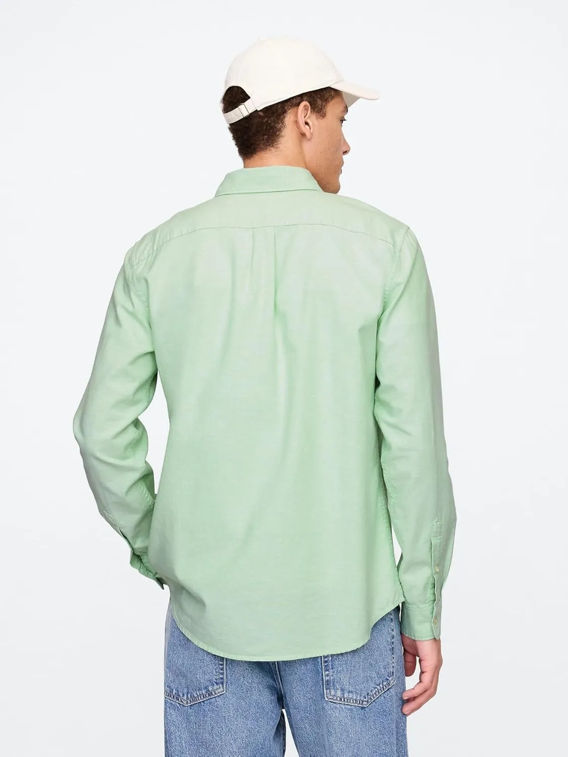 GAP Men's Long Sleeve Oxford Button Down Shirt