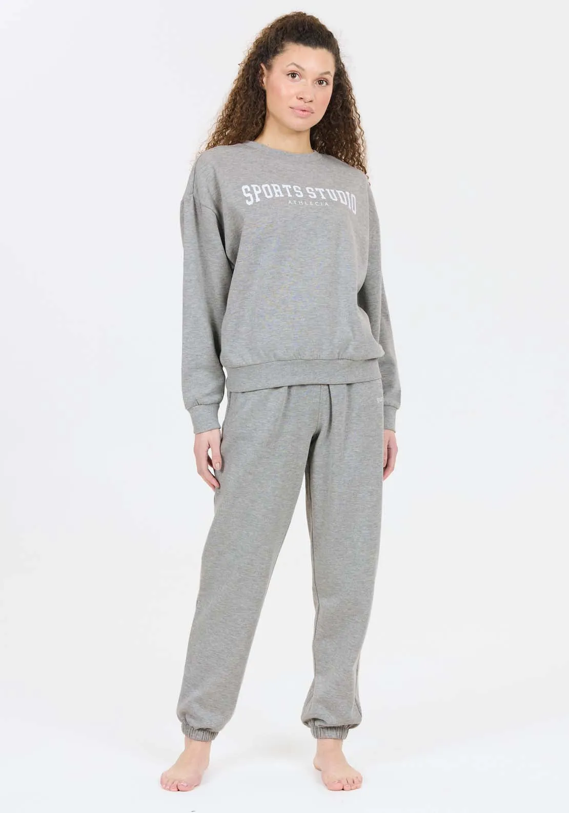 Giannis Sweatshirt With Crew Neck - Light Grey Melange