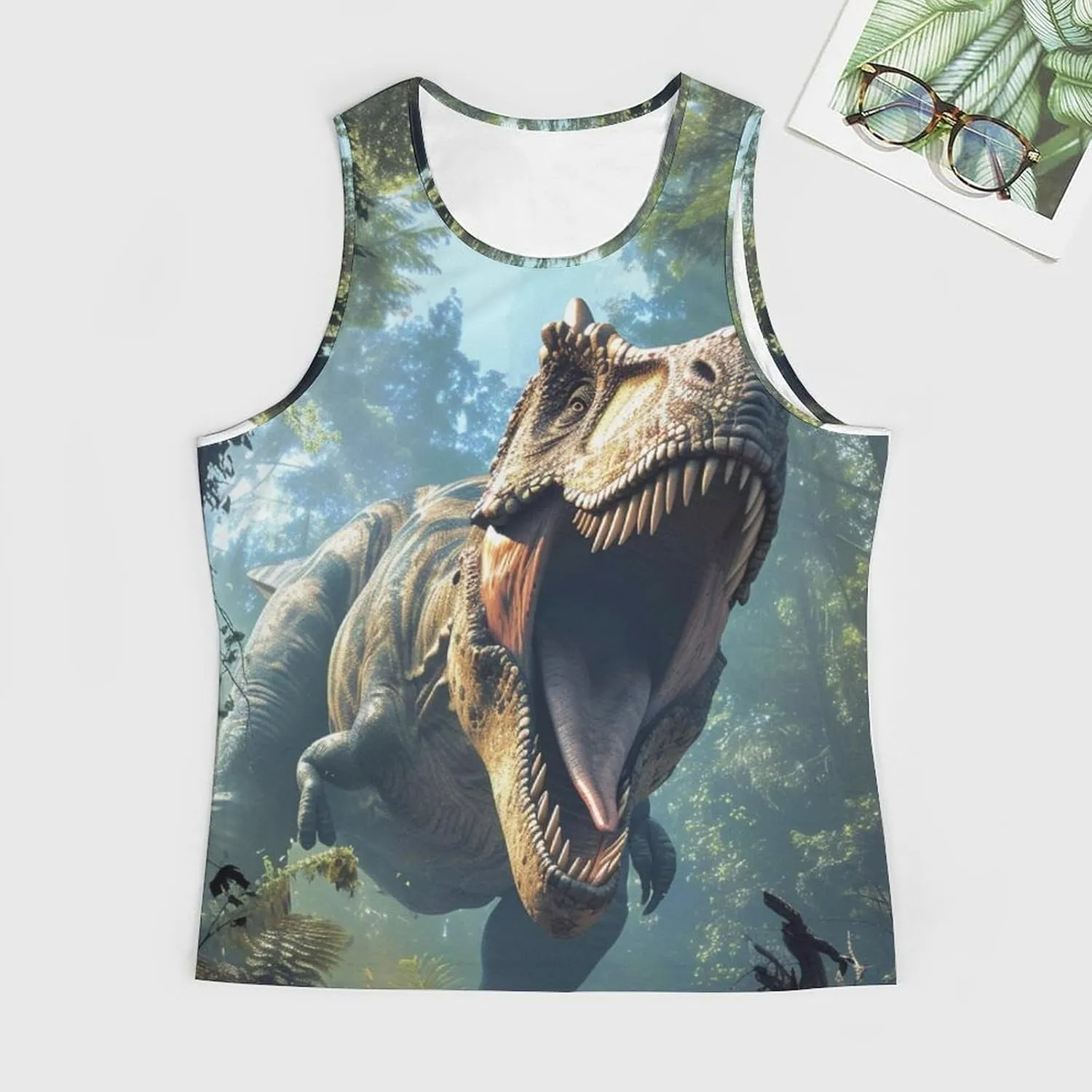 Gym Shirts Men Graphic Tank Top Summer Sleeveless Shirt Quick Dry Cool Crew Neck 3D Design Bodybuilding Fit Tee