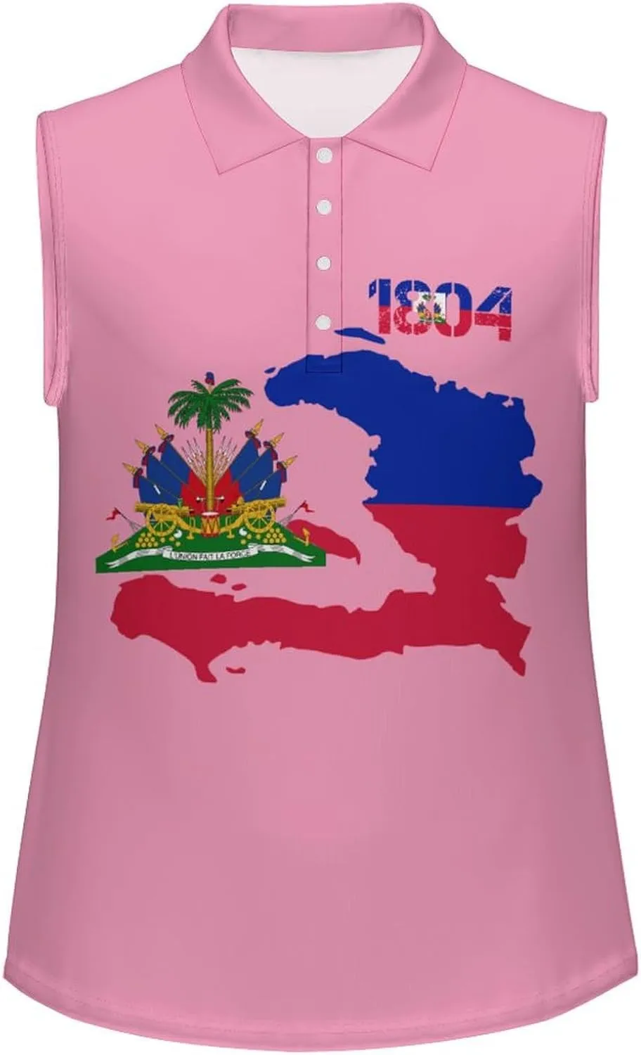 Haiti Flag T Shirts Golf Tank Top Woman Tennis Shirt Quick Dry Sleeveless Breathable Tee Moisture Wicking Sport Vest