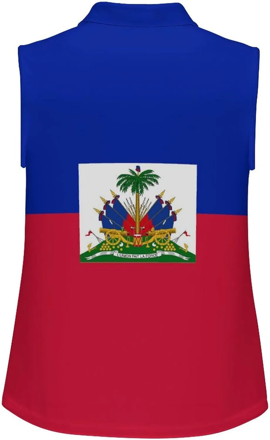 Haiti Flag T Shirts Golf Tank Top Woman Tennis Shirt Quick Dry Sleeveless Breathable Tee Moisture Wicking Sport Vest