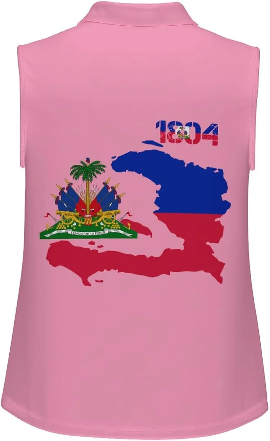 Haiti Flag T Shirts Golf Tank Top Woman Tennis Shirt Quick Dry Sleeveless Breathable Tee Moisture Wicking Sport Vest