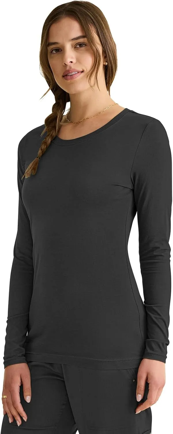 Healing Hands Women's Underscrub Soft Knit Melissa Longsleeve Scrub Tee with Breathable & Easy Care Fabric 5047