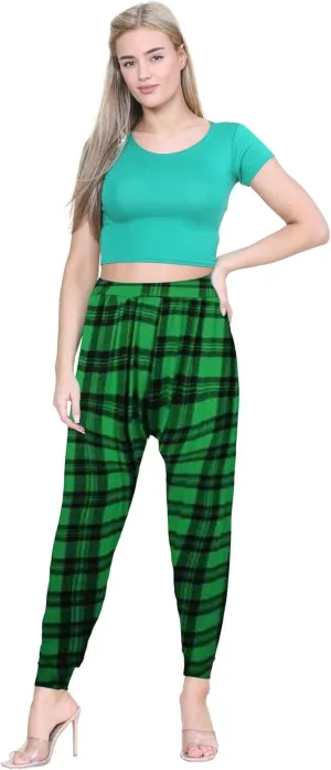 Janisramone Women Printed Alibaba Hareem Trouser | Trendy Harem Pants for Women - Causal & Lightweight Boho Pants for Women