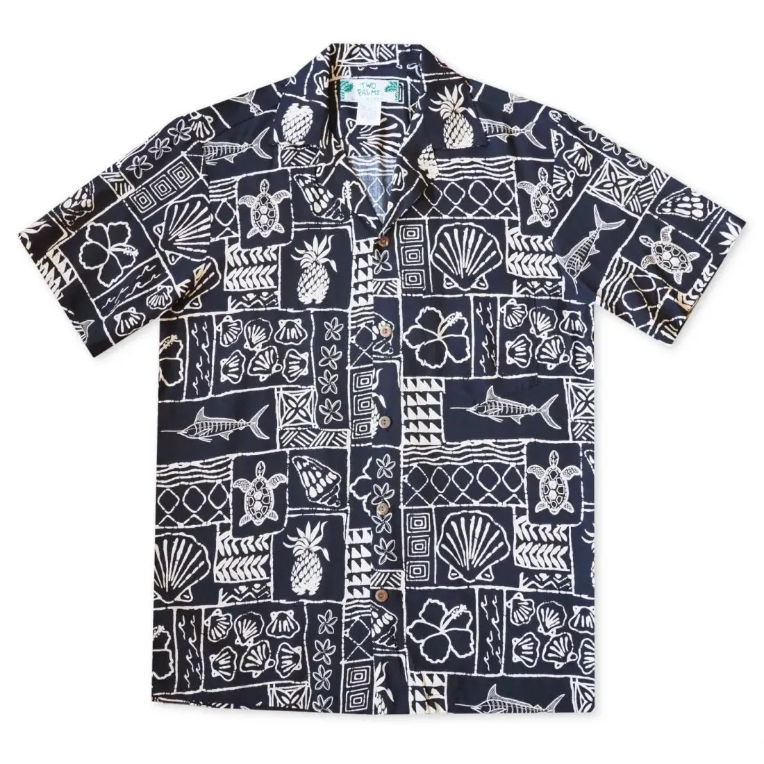 Kaka'ako Black Hawaiian Rayon Shirt
