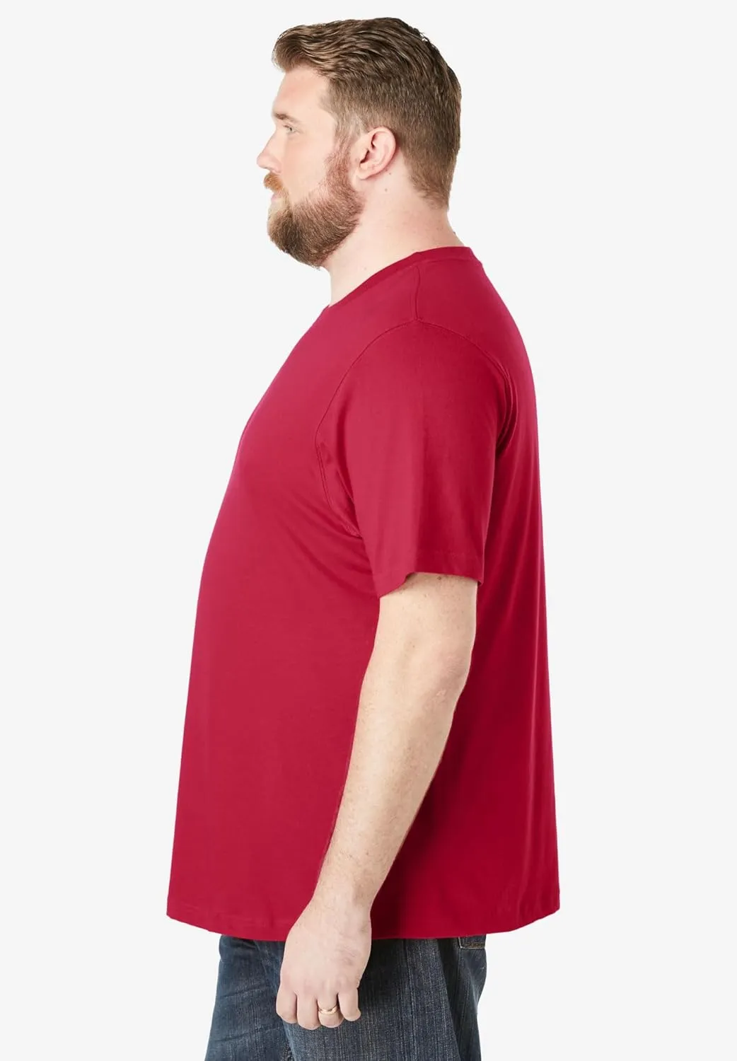 KingSize Men's Big & Tall Shrink-Less Lightweight Crewneck T-Shirt