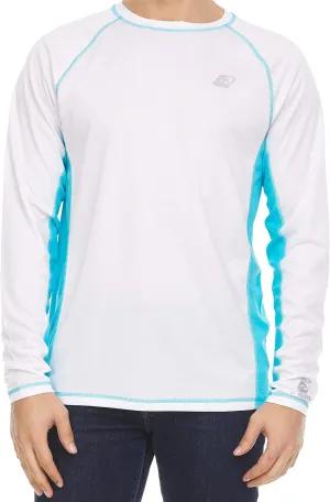 LAGUNA Men's Rash Guard Shirts UPF 50  UV Sun Protection Long Sleeve Swim Shirt Lightweight Quick Dry Fishing Running Tee