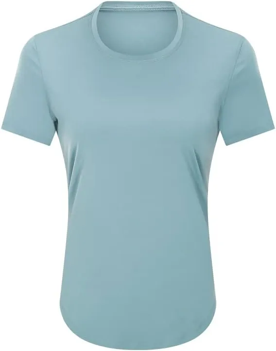 Looleafy Women's Running Shirts Quick Dry Short Sleeve Athletic Workout Tops V Neck Moisture Wicking Tops Women