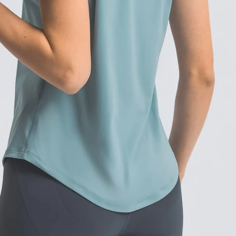 Looleafy Women's Running Shirts Quick Dry Short Sleeve Athletic Workout Tops V Neck Moisture Wicking Tops Women
