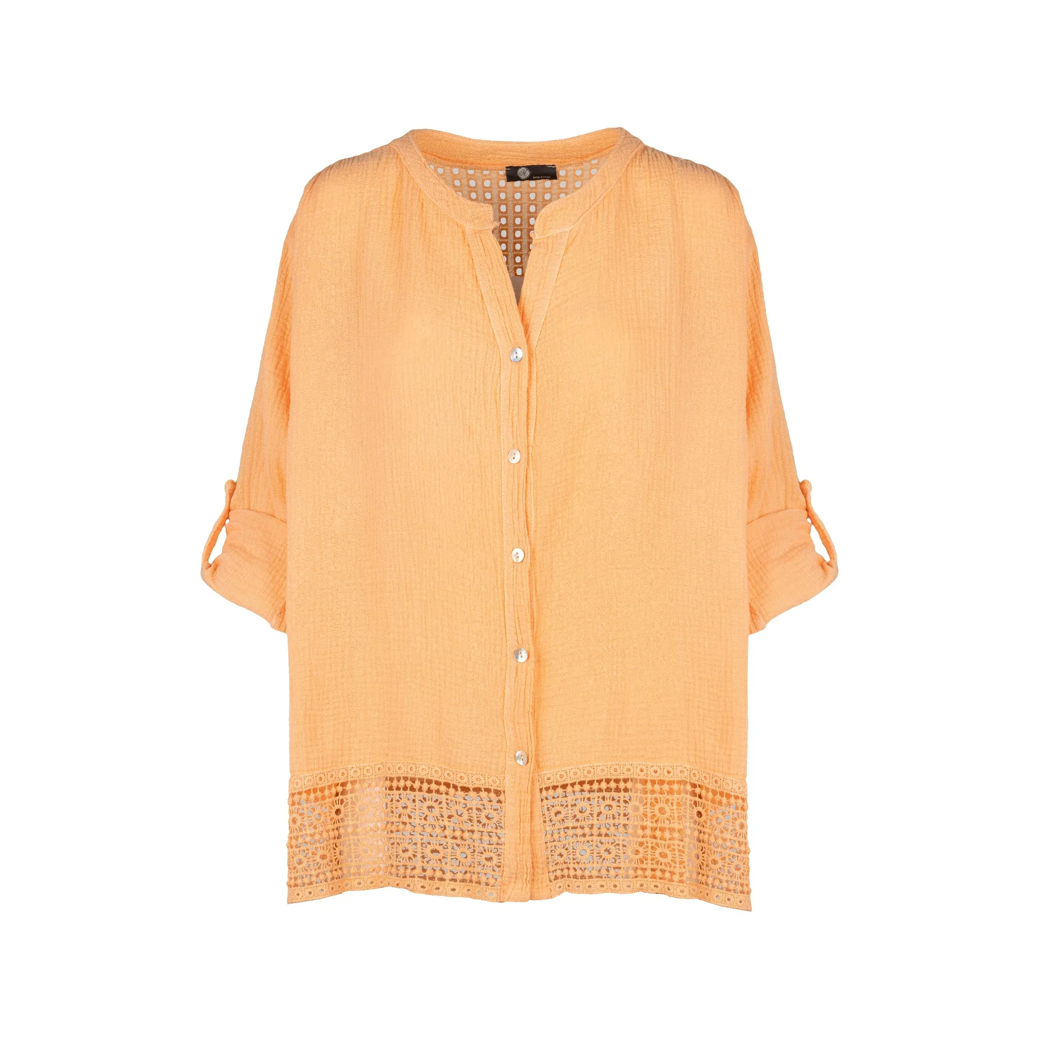 M Made in Italy  Women's Woven Long Sleeve Shirt