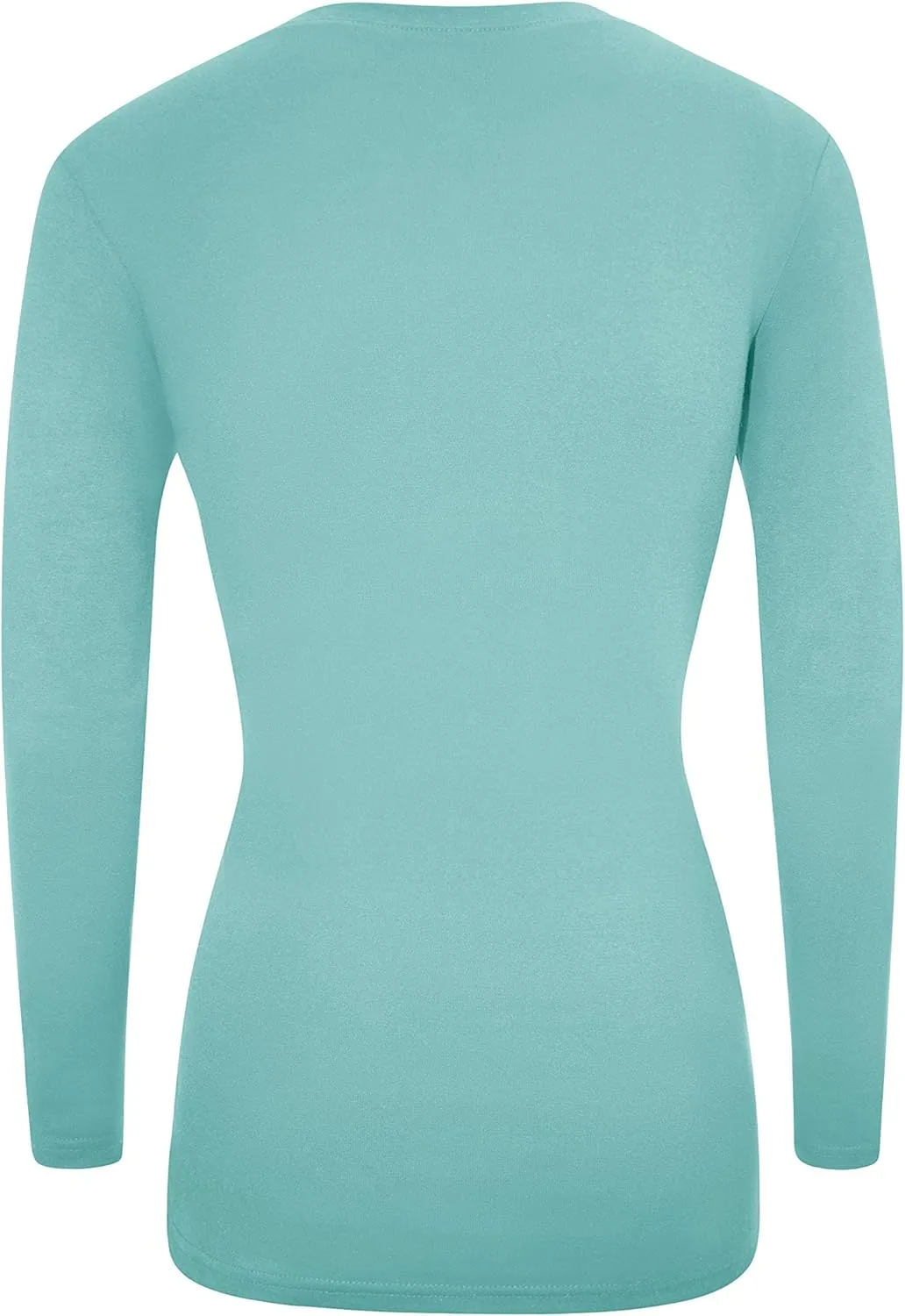 M&M SCRUBS Women's Under Scrub Tee V-Neck Long Sleeve T-Shirt - 5 Pack