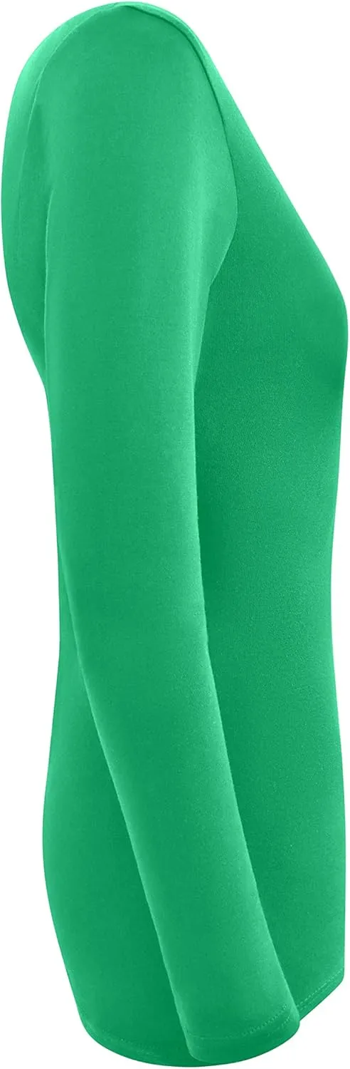 M&M SCRUBS Women's Under Scrub Tee V-Neck Long Sleeve T-Shirt - 5 Pack