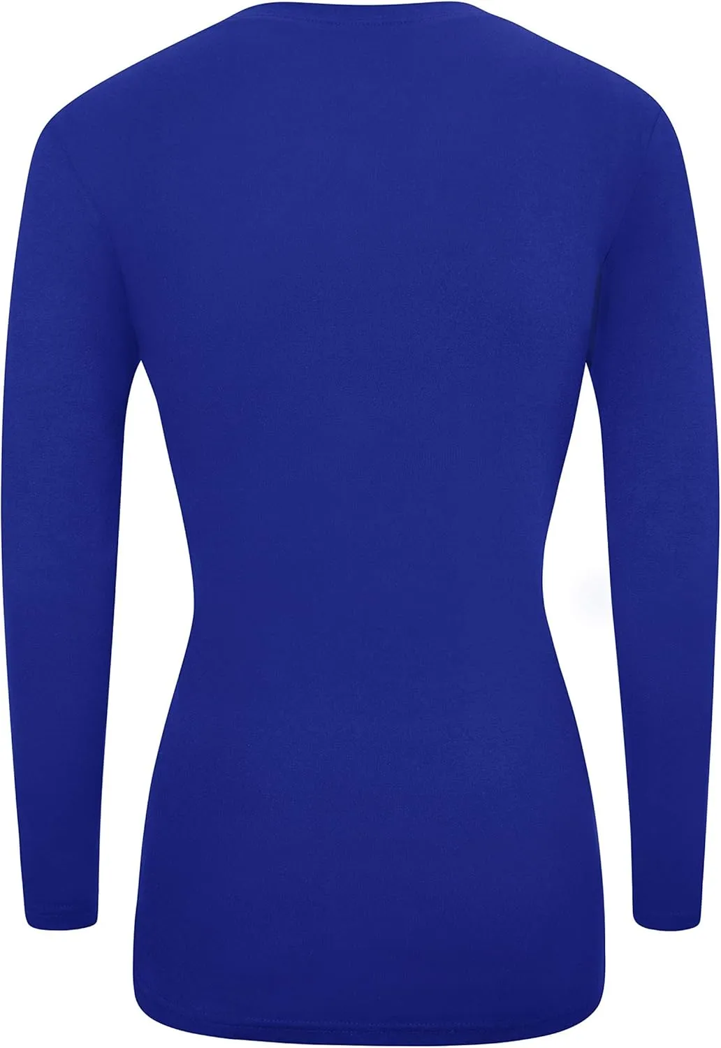 M&M SCRUBS Women's Under Scrub Tee V-Neck Long Sleeve T-Shirt - 5 Pack