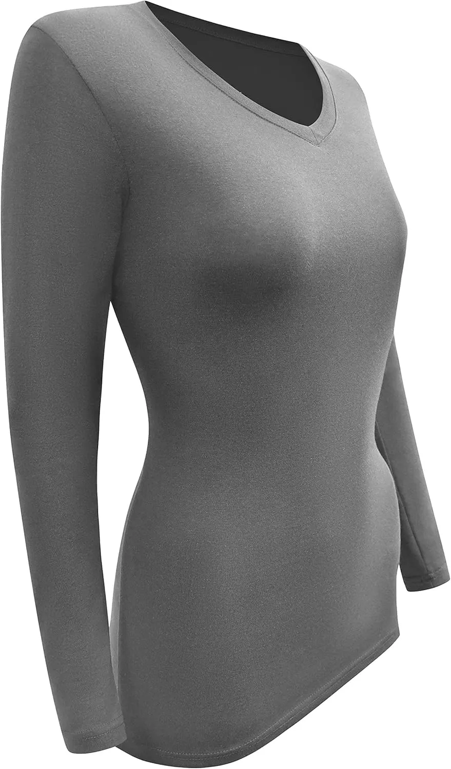 M&M SCRUBS Women's Under Scrub Tee V-Neck Long Sleeve T-Shirt - 5 Pack