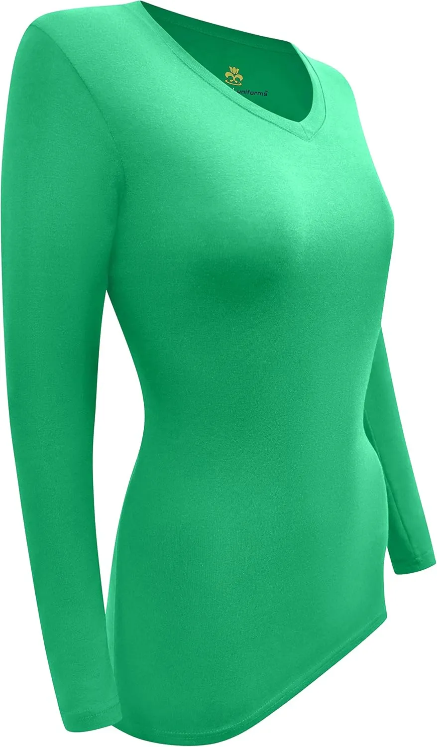 M&M SCRUBS Women's Under Scrub Tee V-Neck Long Sleeve T-Shirt - 5 Pack
