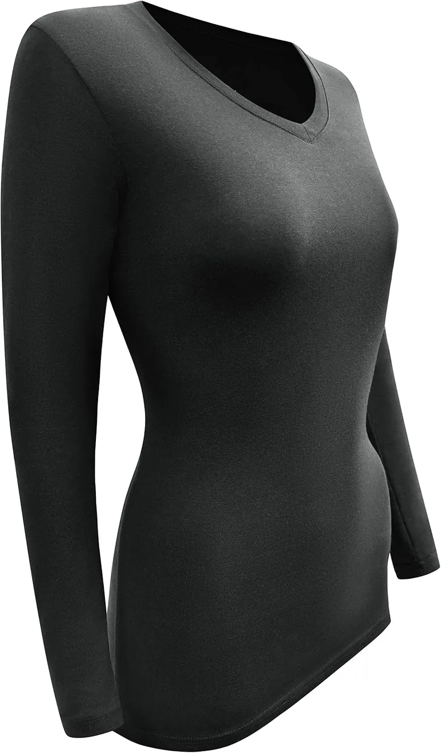 M&M SCRUBS Women's Under Scrub Tee V-Neck Long Sleeve T-Shirt - 5 Pack