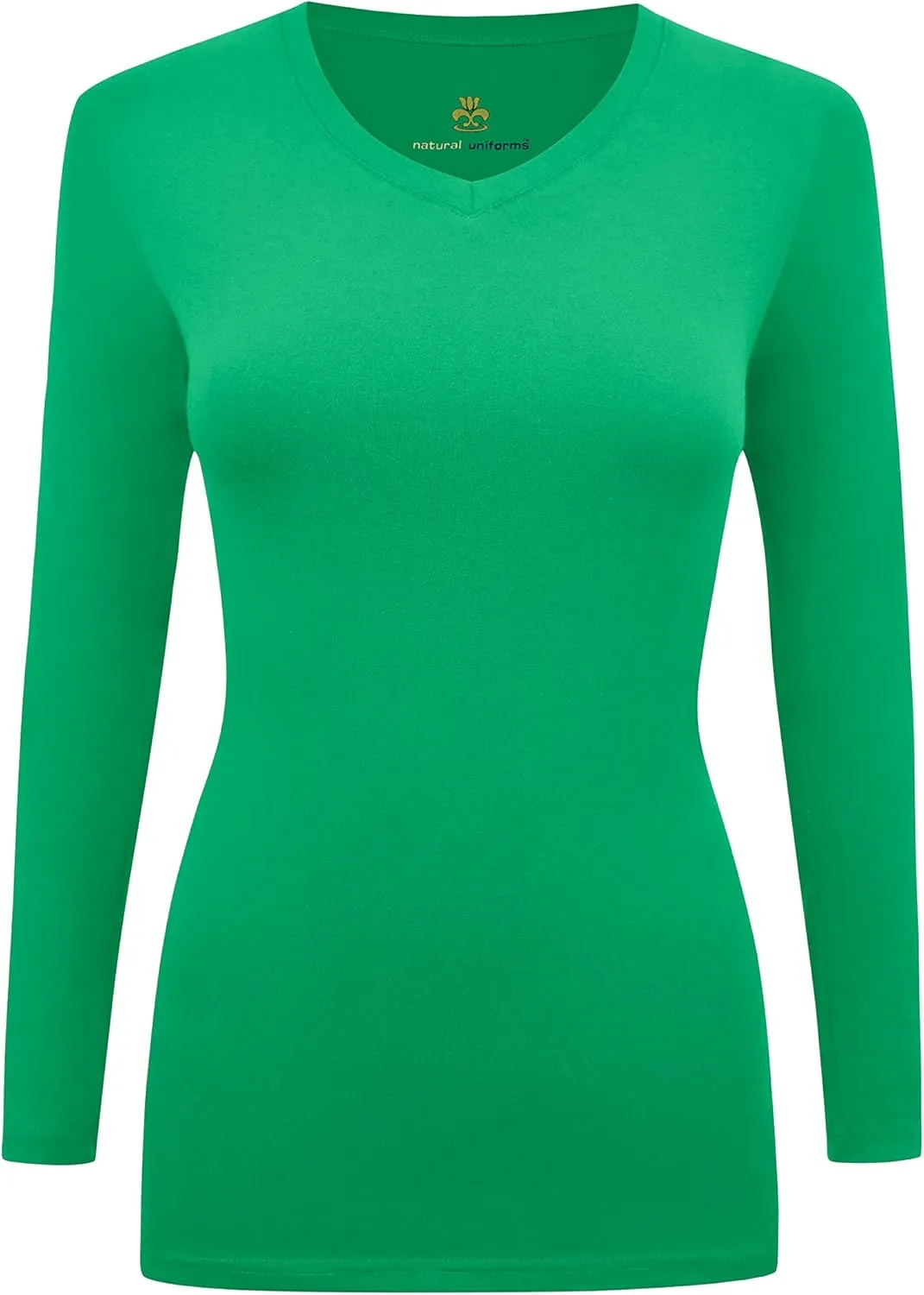 M&M SCRUBS Women's Under Scrub Tee V-Neck Long Sleeve T-Shirt - 5 Pack