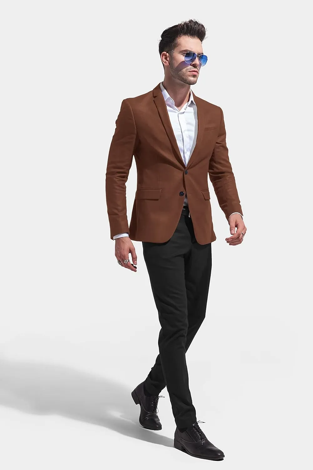 Men's Blazer 2 Button Long Sleeve Regular Fit Suit Sport Coat Jacket Business Casual Lightweight Sport Coat