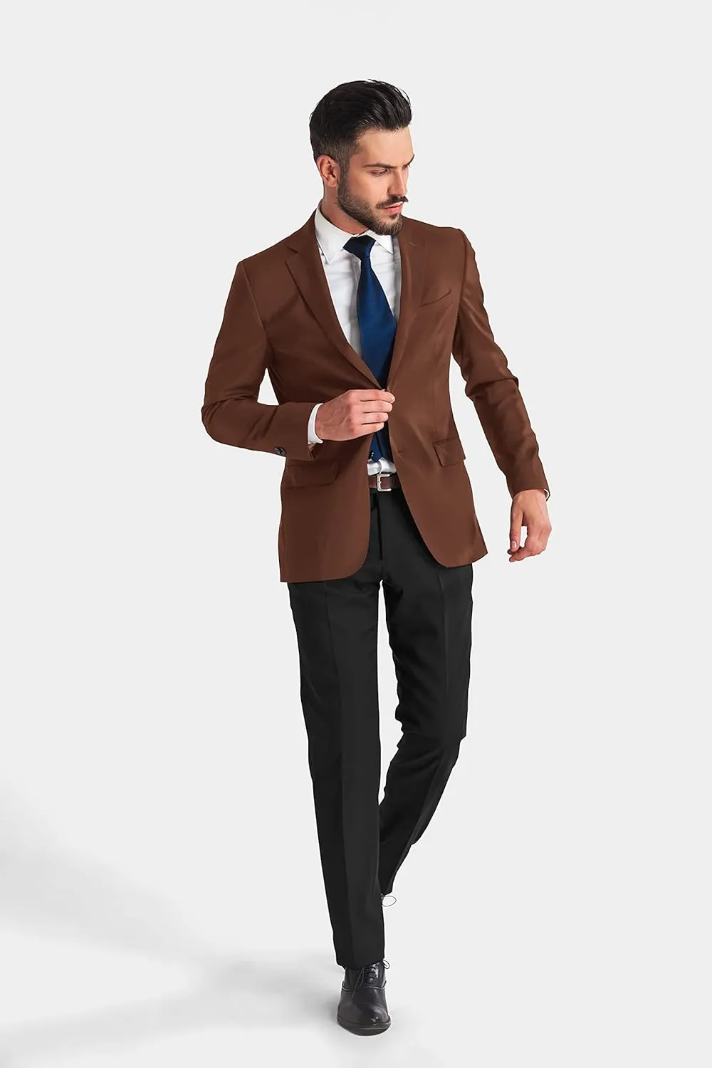 Men's Blazer 2 Button Long Sleeve Regular Fit Suit Sport Coat Jacket Business Casual Lightweight Sport Coat