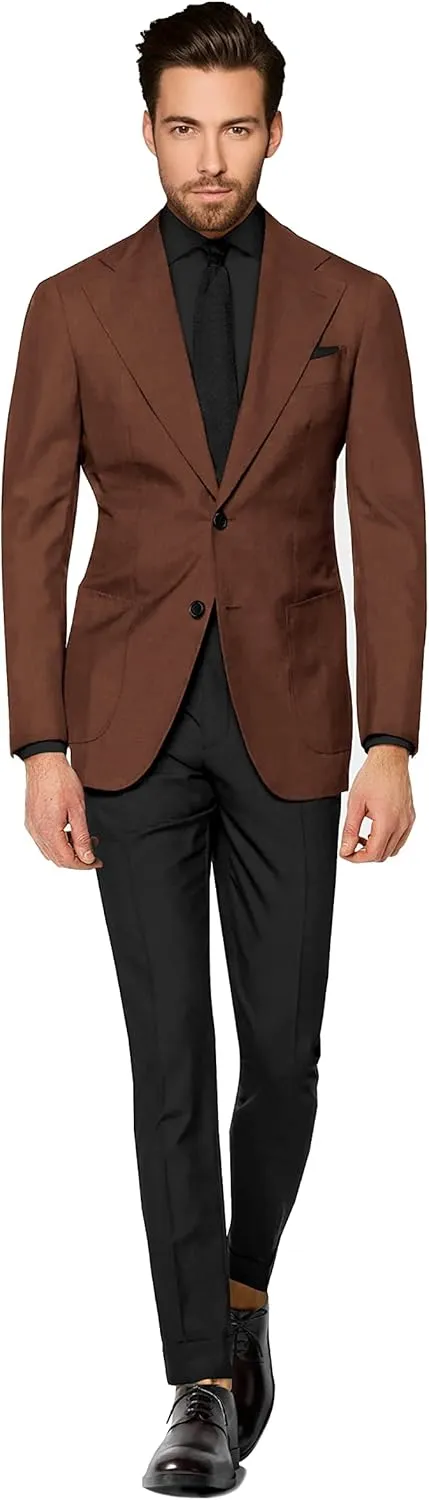Men's Blazer 2 Button Long Sleeve Regular Fit Suit Sport Coat Jacket Business Casual Lightweight Sport Coat