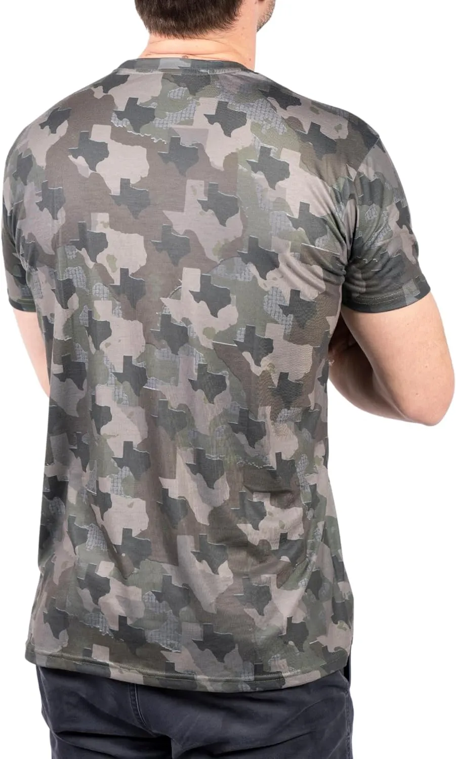 Mens Texas Camo Short Sleeve Shirt - Moisture Wicking