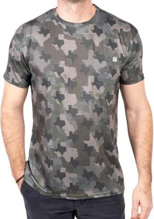 Mens Texas Camo Short Sleeve Shirt - Moisture Wicking