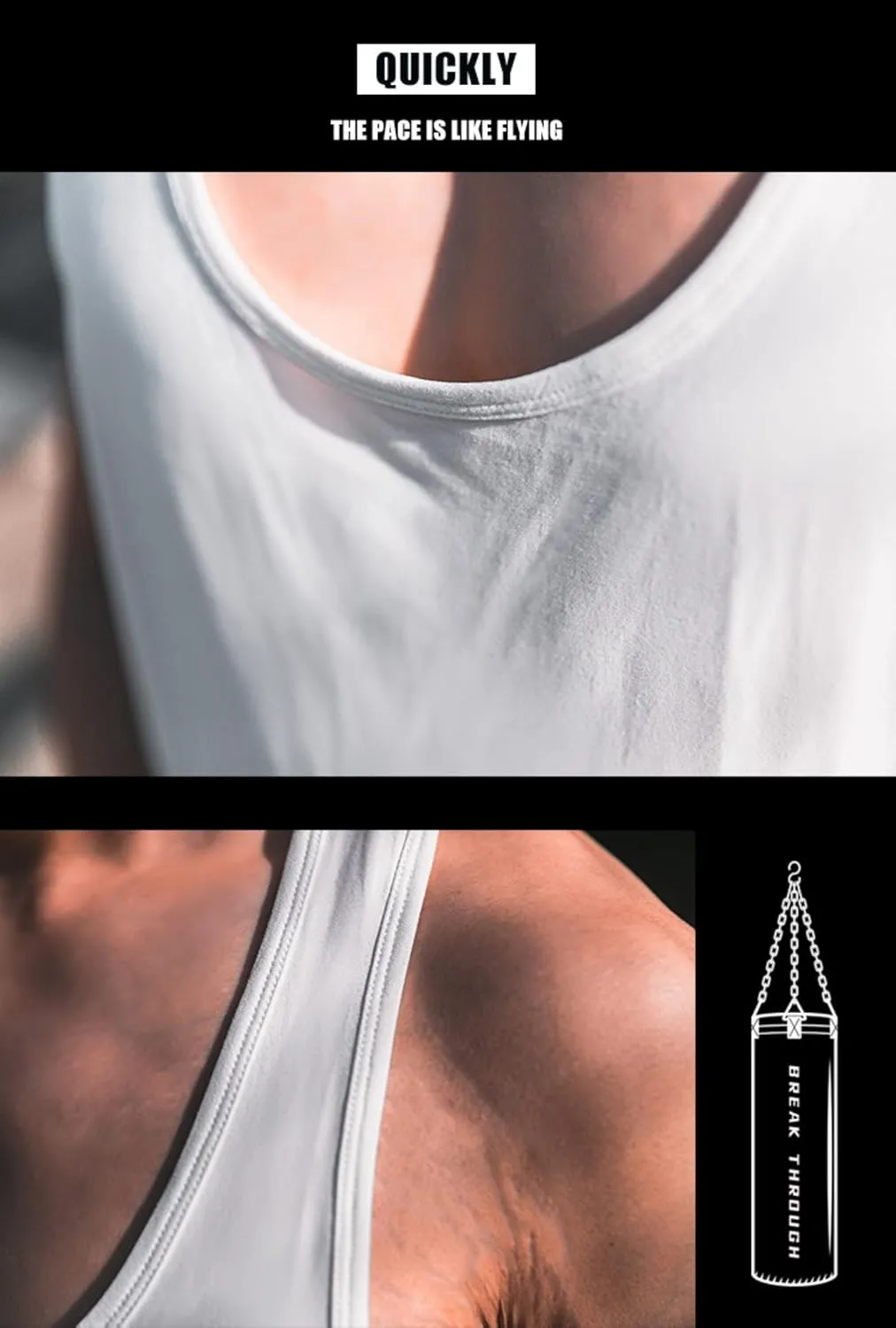 Men's training fitness solid color loose breathable bodybuilding large size quick dry sleeveless T-shirt