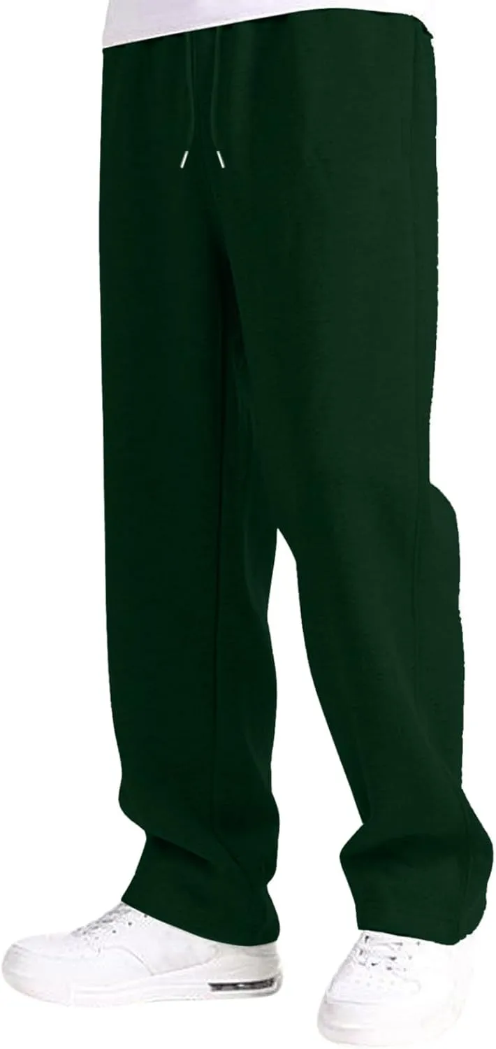 Men's Waffle Joggers, Lightweight Drawstring Casual Bottom Sweatpants, Straight Leg Slim Jogger Sweatpants with Pockets