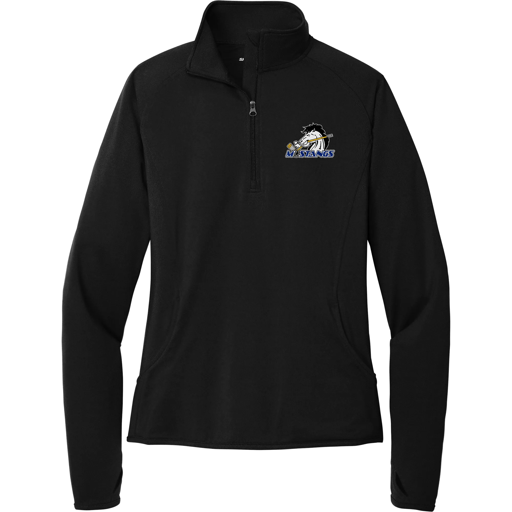 Mid-State Mustangs Ladies Sport-Wick Stretch 1/4-Zip Pullover